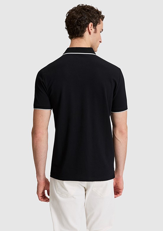 PİERRE CARDİN Erkek Siyah Slim T-Shirt
