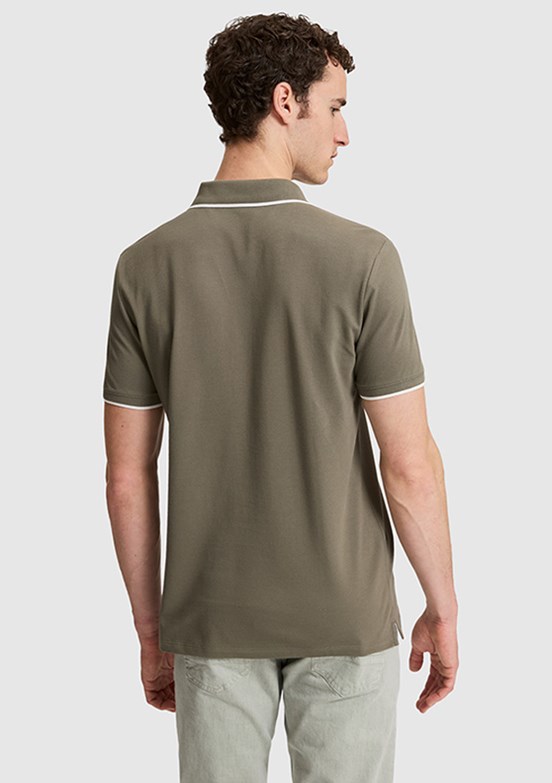 PİERRE CARDİN Erkek Yeşil Slim T-Shirt