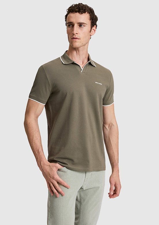 PİERRE CARDİN Erkek Yeşil Slim T-Shirt