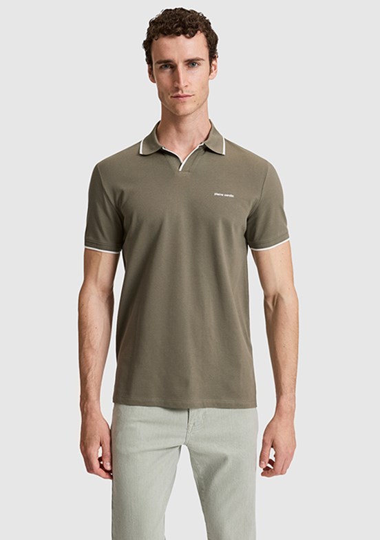 PİERRE CARDİN Erkek Yeşil Slim T-Shirt