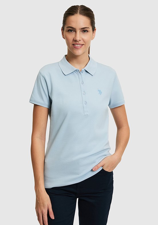 US POLO Kadın Mavi Basic T-Shırt