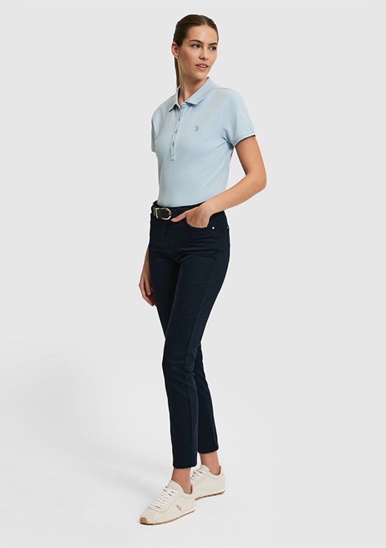 US POLO Kadın Mavi Basic T-Shırt
