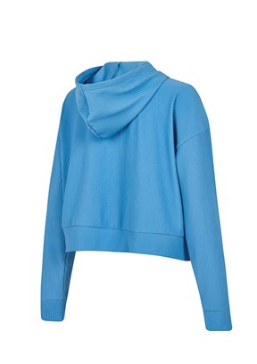 NEW BALANCE - WNH1617-DUS Kadın Mavi Kapüşonlu Sweatshirt