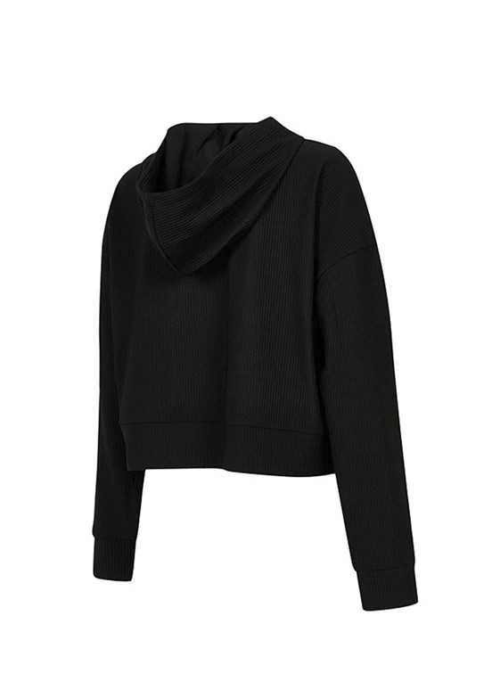 NEW BALANCE - WNH1617-BK Kadın Siyah Kapüşonlu Sweatshirt