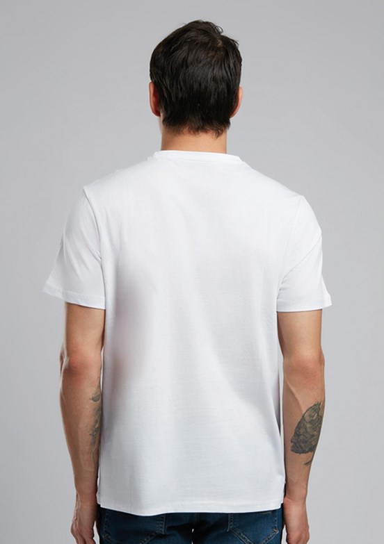 LEE COOPER England - 252 LCM 242037 Erkek Beyaz O Yaka T-Shirt
