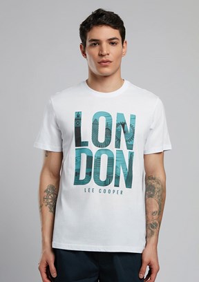 LEE COOPER Enzio - 252 LCM 242040 Erkek Beyaz O Yaka T-Shirt