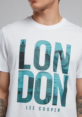 LEE COOPER Enzio - 252 LCM 242040 Erkek Beyaz O Yaka T-Shirt