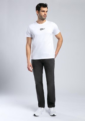 LEE COOPER Santino - 252 LCM 242057 Erkek Beyaz O Yaka T-Shirt