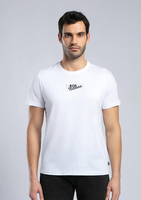 LEE COOPER Santino - 252 LCM 242057 Erkek Beyaz O Yaka T-Shirt