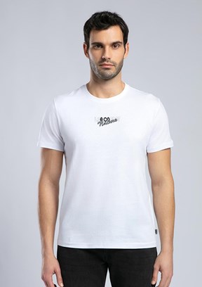 LEE COOPER Santino - 252 LCM 242057 Erkek Beyaz O Yaka T-Shirt