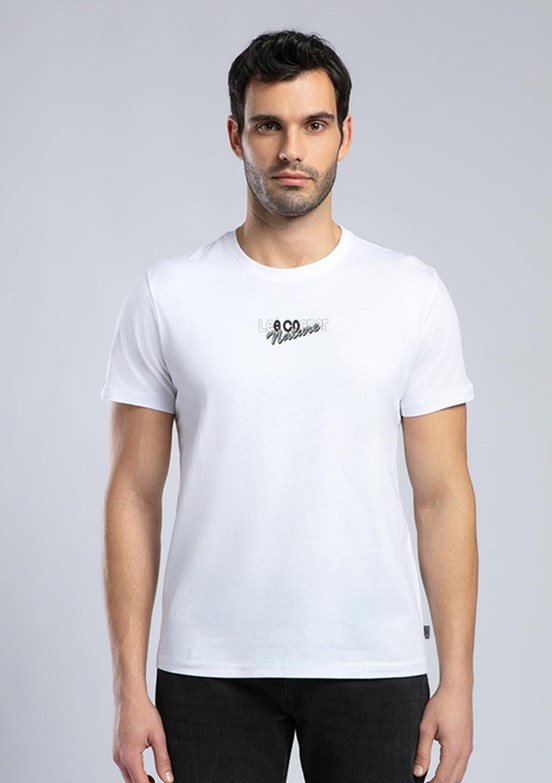 LEE COOPER Santino - 252 LCM 242057 Erkek Beyaz O Yaka T-Shirt