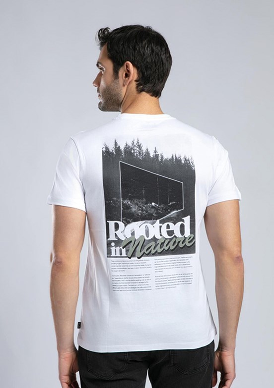 LEE COOPER Santino - 252 LCM 242057 Erkek Beyaz O Yaka T-Shirt