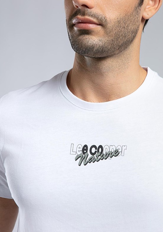 LEE COOPER Santino - 252 LCM 242057 Erkek Beyaz O Yaka T-Shirt