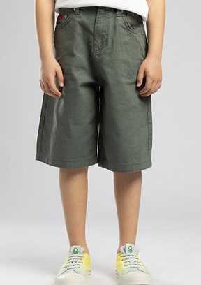 LEE COOPER Ally - 262 LCB 221001 Erkek Çocuk Yeşil Dokuma Şort
