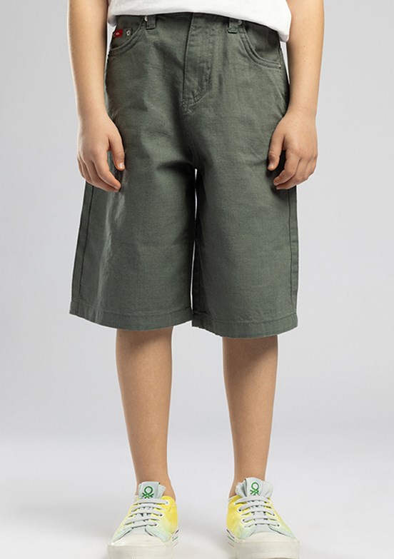 LEE COOPER Ally - 262 LCB 221001 Erkek Çocuk Yeşil Dokuma Şort