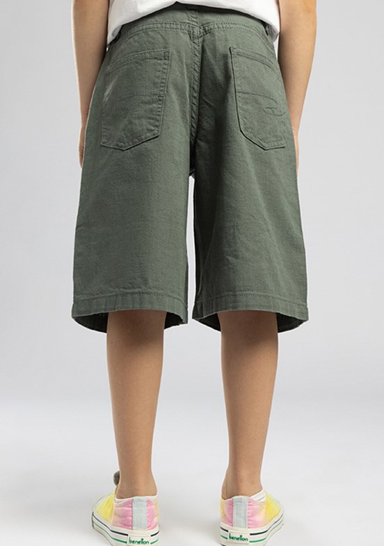 LEE COOPER Ally - 262 LCB 221001 Erkek Çocuk Yeşil Dokuma Şort