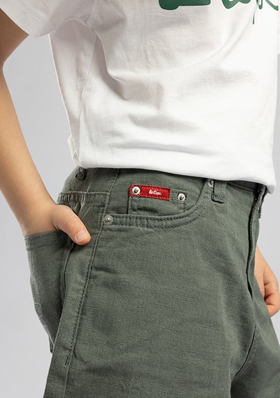 LEE COOPER Ally - 262 LCB 221001 Erkek Çocuk Yeşil Dokuma Şort