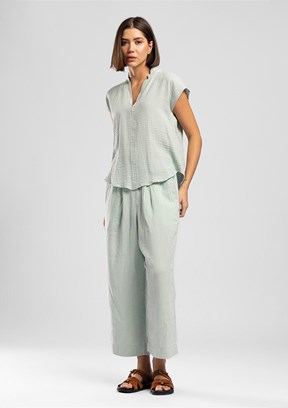 LEE COOPER Patty - 262 LCF 221009 Kadın Yeşil Beli Lastikli Pantolon