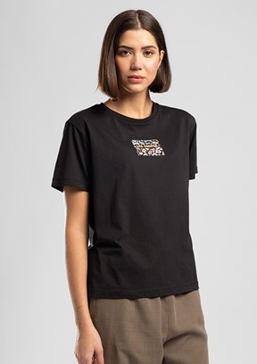 LEE COOPER New Zebrars - 262 LCF 242014 Kadın Siyah O Yaka T-Shirt