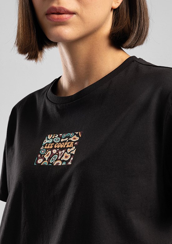 LEE COOPER New Zebrars - 262 LCF 242014 Kadın Siyah O Yaka T-Shirt