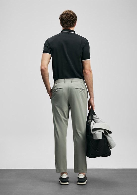 LUFİAN Chase - 111040236 Erkek Siyah Polo Yaka T-Shirt