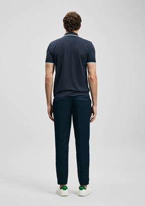 LUFİAN Chase - 111040236 Erkek Lacivert Polo Yaka T-Shirt