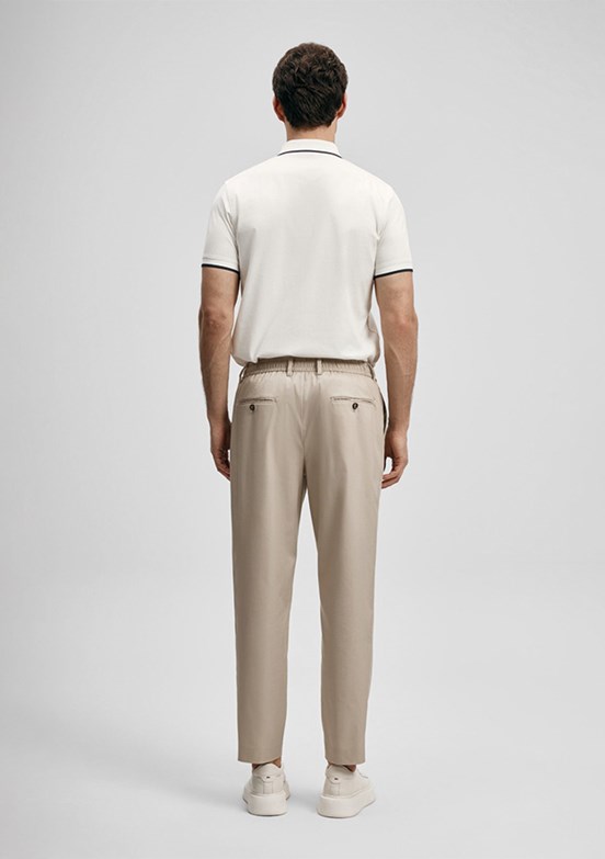 LUFİAN Chase - 111040236 Erkek Beyaz Polo Yaka T-Shirt
