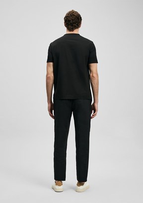 LUFİAN Fınx - 111020313 Erkek Siyah Baskılı T-Shirt
