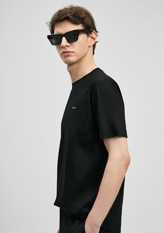 LUFİAN Bran - 111020321 Erkek Siyah Baskılı T-Shirt