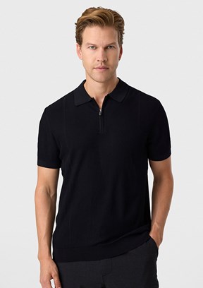 BACKANDBOND - B35S40007 Erkek Siyah Triko T-Shirt