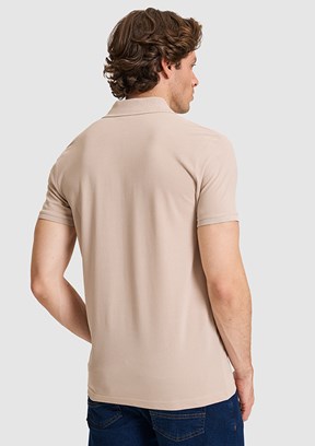 US POLO ASSN - Erkek Bej Basic T-Shirt