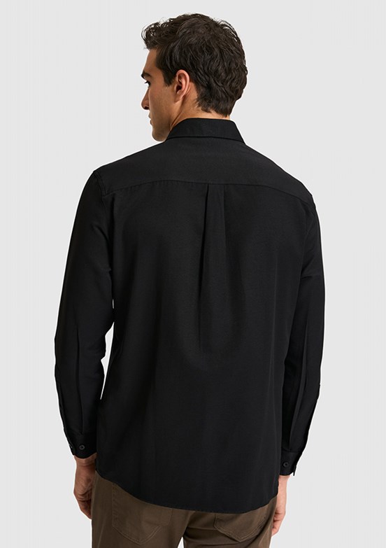 US POLO ASSN - Erkek Siyah Uzun Kol Gömlek