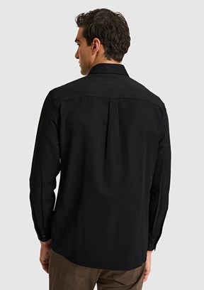 US POLO ASSN - Erkek Siyah Uzun Kol Gömlek