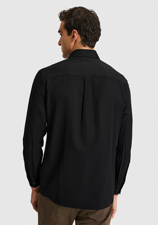 US POLO ASSN - Erkek Siyah Uzun Kol Gömlek