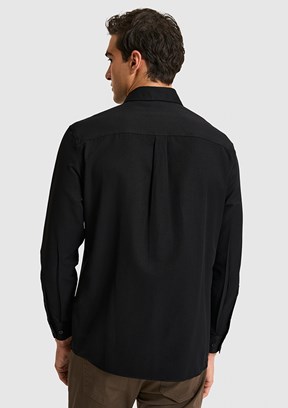 US POLO ASSN - Erkek Siyah Uzun Kol Gömlek