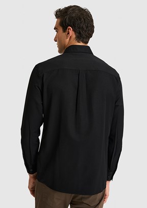 US POLO ASSN - Erkek Siyah Uzun Kol Gömlek