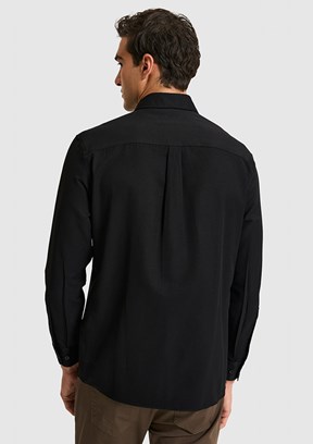 US POLO ASSN - Erkek Siyah Uzun Kol Gömlek