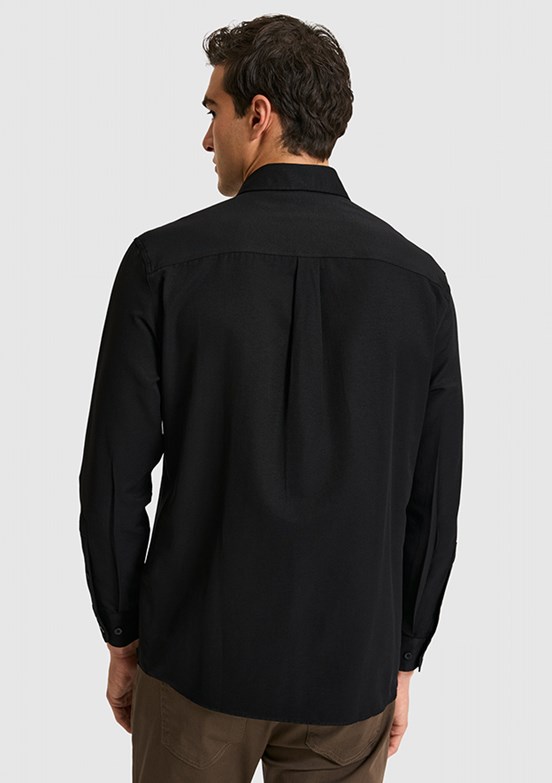 US POLO ASSN - Erkek Siyah Uzun Kol Gömlek