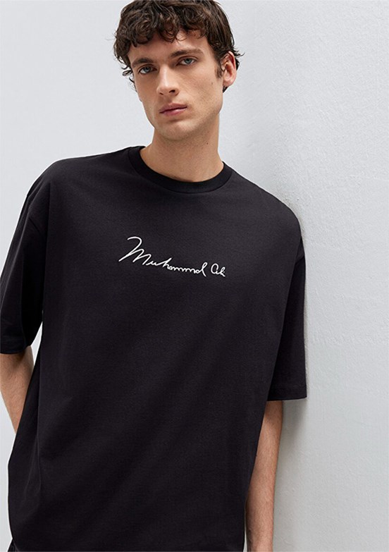 MAVİ - M0613191-900 Erkek Siyah Baskılı T-Shirt