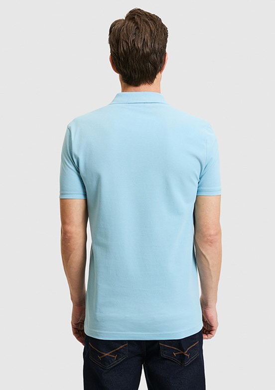 US POLO ASSN - Erkek Mavi Basic T-Shirt