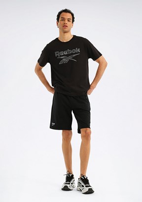 REEBOK 6M New Id Camo Tee - A10205575107010 Erkek Siyah Kısa Kol T-Shirt