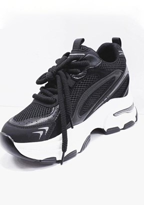 GUJA - 26Y323 Kadın Siyah Sneaker Ayakkabı