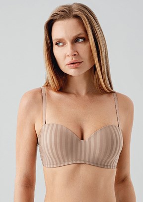 NEW BRA - 3370460000 Kadın Kahverengi Desteksiz B Cup Sütyen