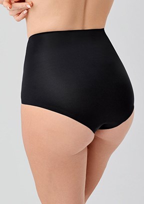 NEW BRA - 3693050000 Kadın Siyah Lazer Kesim Toparlayıcı Yüksek Bel Külot