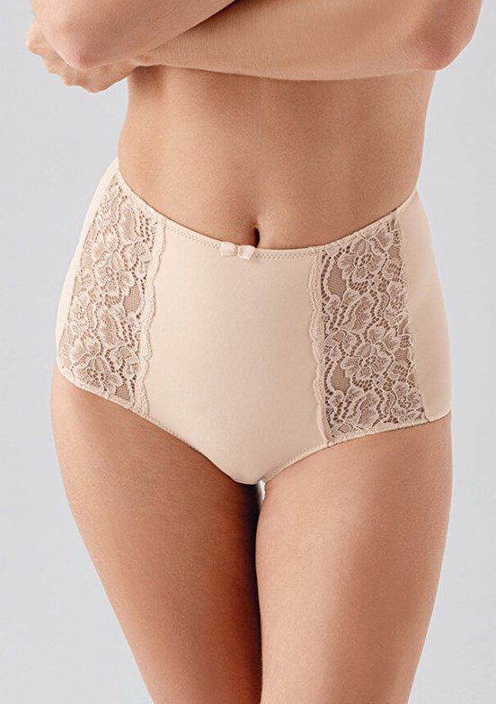 NEW BRA - 3693050000 Kadın Bej Lazer Kesim Toparlayıcı Yüksek Bel Külot