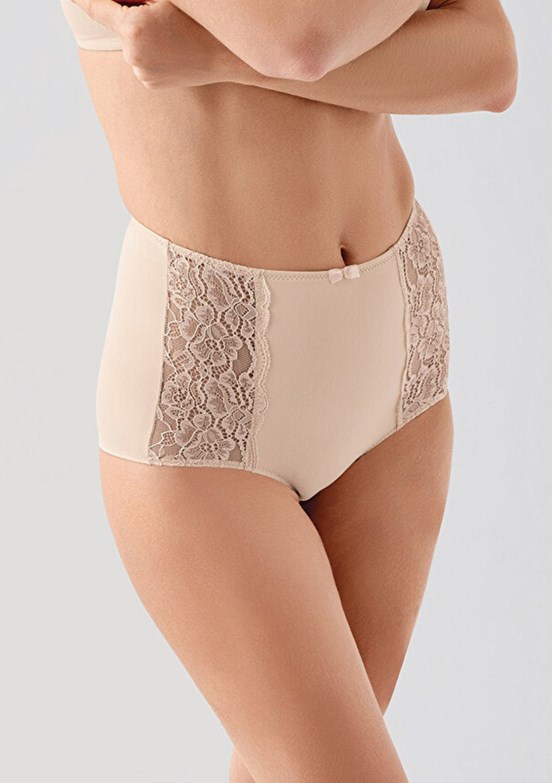 NEW BRA - 3693050000 Kadın Bej Lazer Kesim Toparlayıcı Yüksek Bel Külot