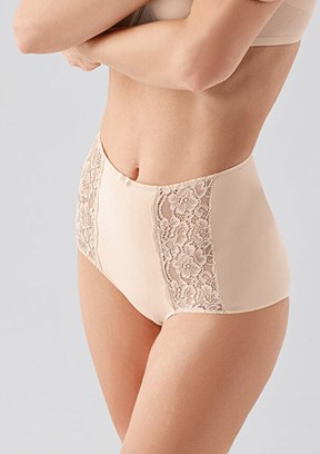 NEW BRA - 3693050000 Kadın Bej Lazer Kesim Toparlayıcı Yüksek Bel Külot