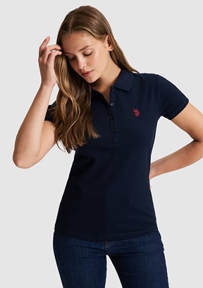 US POLO ASSN - Kadın Lacivert Basic T-Shirt