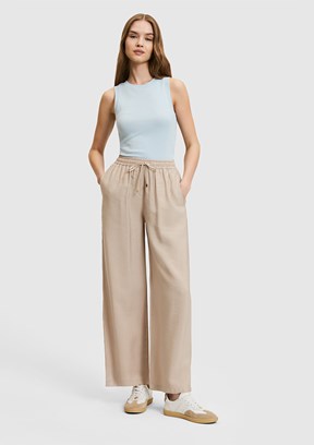 US POLO ASSN - Kadın Bej Relax Pantolon