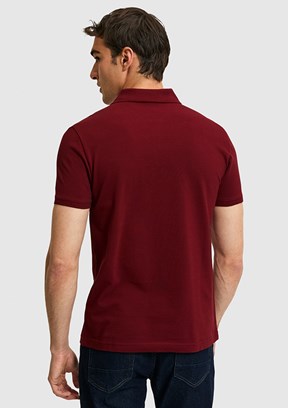 US POLO ASSN - Erkek Bordo Slim T-Shirt